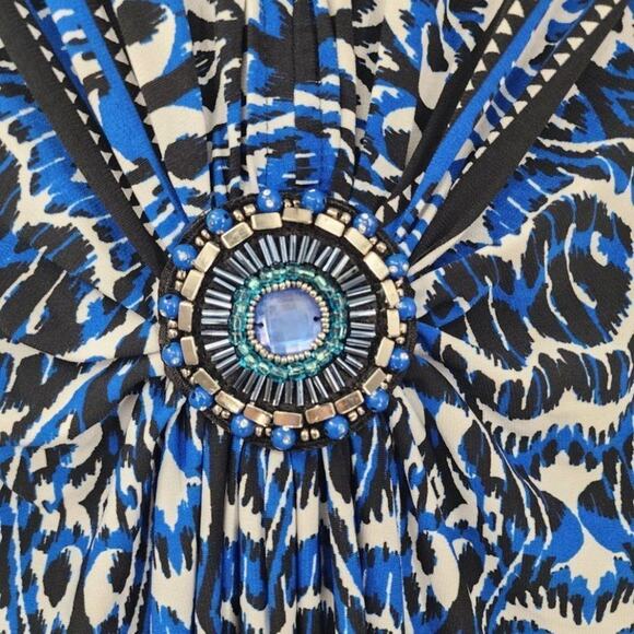 CB ESTABLISHED 1962 Blue Maxi Dress Petite Womens Petite Size 8P Summer Spring - Picture 4 of 4